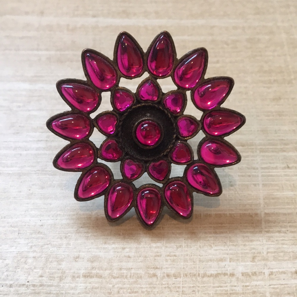Pink faux gemstone ring